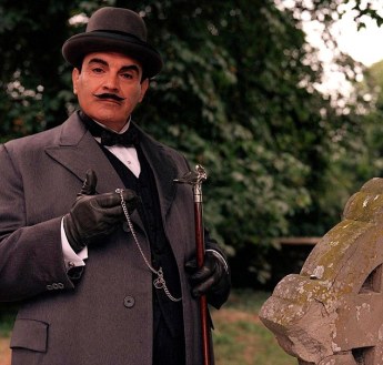 David Suchet as Hercule Poirot in the long-running ITV series.  Credit:  Mail Online.  http://www.dailymail.co.uk/news/article-2488212/Whodunit-Agatha-Christies-The-Murder-Of-Roger-Ackroyd-voted-best-crime-novel-written.html